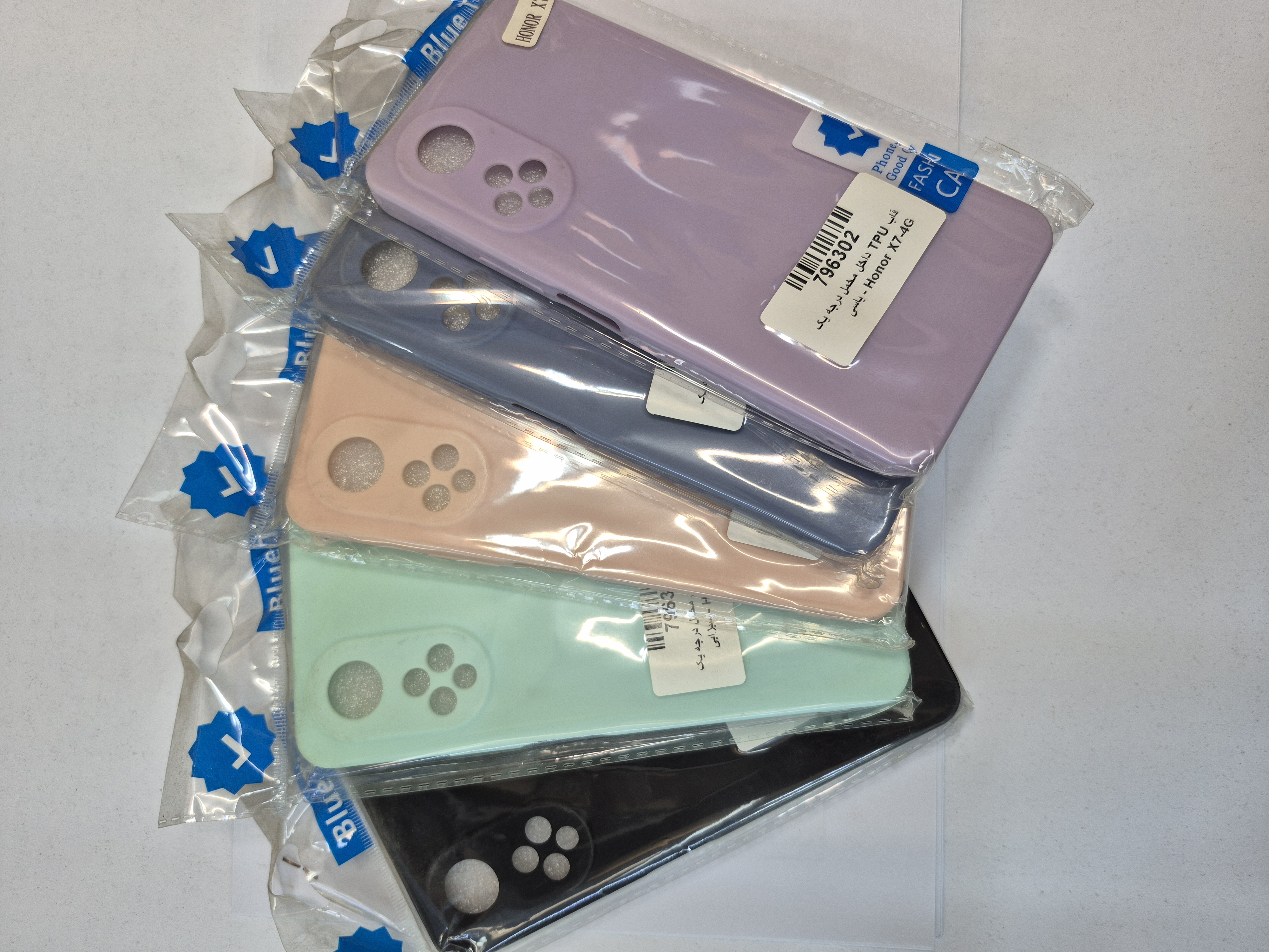 قاب محافظ گوشی موبایل honor x7 داخل مخمل رنگ یاسی